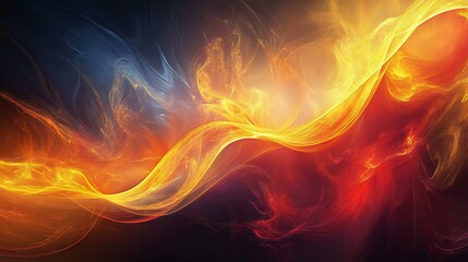 A vibrant abstract background showcasing flowing orange, red, and blue hues. Perfect for dynamic designs and creative projects.