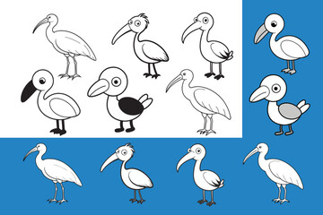 Obraz premium Birds Vector Set