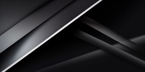 Abstract geometric shapes in black and gray create a modern, sleek background design.