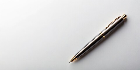 Fototapeta premium Minimalist Luxury Pen Aerial Shot: Blank Space for Copy, Flat Lay