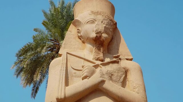 Karnak Temple in Luxor, Egypt. The Karnak Temple Complex, commonly known as Karnak, comprises a vast mix of decayed temples, chapels, pylons, and other buildings in Egypt.