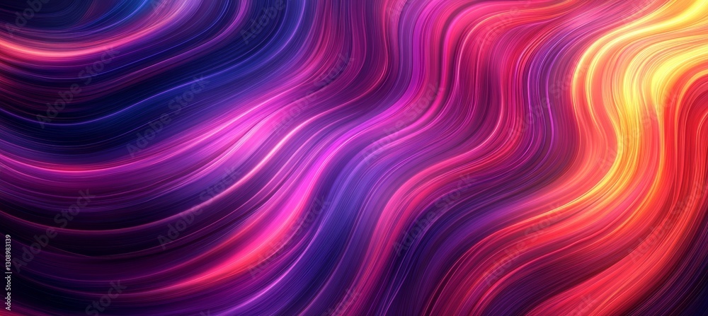 Canvas Prints abstract swirls, pastel color waves, background image with futuristic stripes and movement.