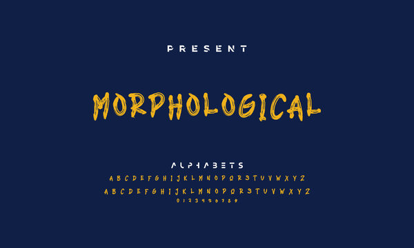 vector brush style font, alphabet, typeface