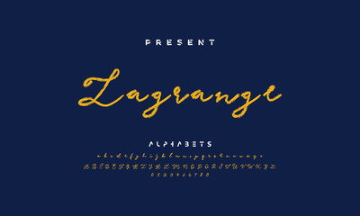 vector brush style font, alphabet, typeface