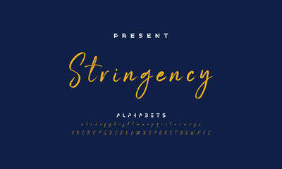 vector brush style font, alphabet, typeface