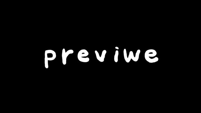 ピクピク動く手書き文字,透過背景,タイトル,preview