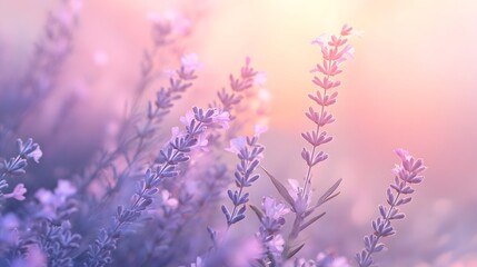 Gradient of soft peach and lavender, gentle and soothing, contemporary style