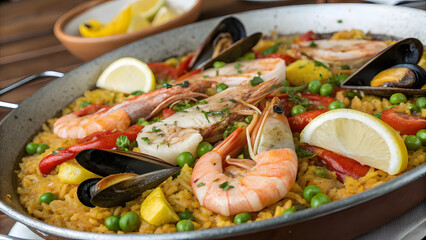 Spanish Seafood Paella – Saffron Rice with Chicken & Chorizo