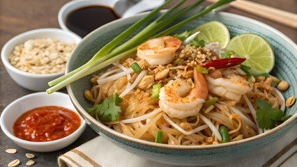 Traditional Pad Thai with Shrimp – Tangy Tamarind Noodles