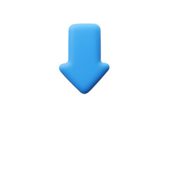 Direction Pointer: A vivid blue arrow points downwards, symbolizing progression, decline, or focus