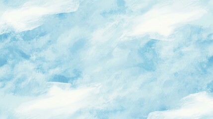 Fototapeta premium Dreamy Blue and White Watercolor Background with Soft Clouds and Serenity