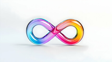 Fototapeta premium Colorful Infinity Symbol on White Background