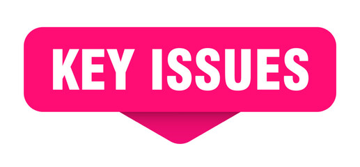 key issues sticker. key issues sign on transparent background