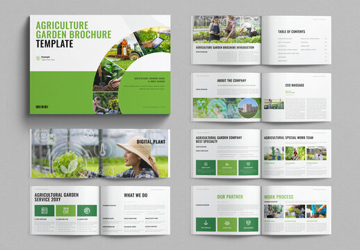 Agriculture Garden Brochure Template Landscape