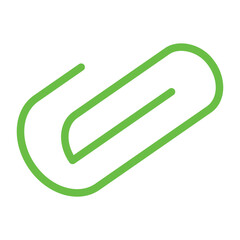 Fototapeta premium green paper clip icon