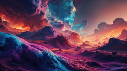 Fototapeta premium sunrise over the mountains texture background