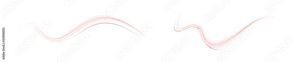 Wall mural abstract flowing red light curve representing speed and fluidity