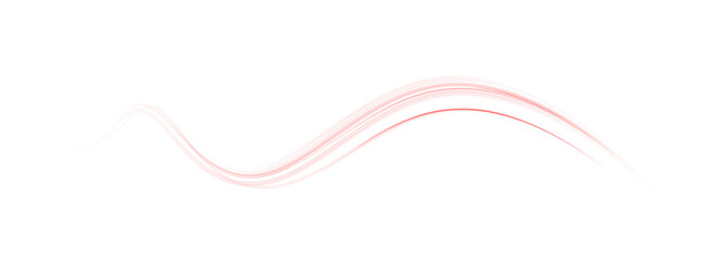 Abstract Flowing Red Light Curve Representing Speed and Fluidity