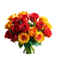 Obraz premium Stunning Red & Orange Rose Bouquet
