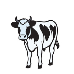 Fototapeta premium Cute Cartoon Cow Illustration