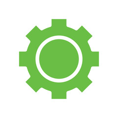 green gear icon