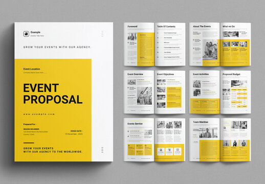 Event Proposal Template Design Layout