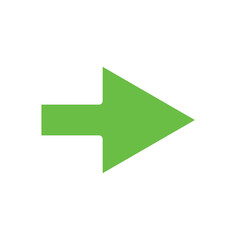 green arrow isolated on white