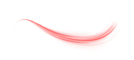Gentle Red Glow Arc Floating in a White Space with a Sense of Elegance