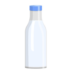 Milk bottle, insulated on a white background.Vector illustration of a dairy product.