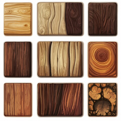 Vector Wooden Textures for Design, Decorative Wood Grain Backgrounds