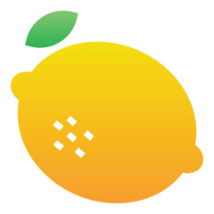 Gradient color icon, illustration for Lemon, vegetable.