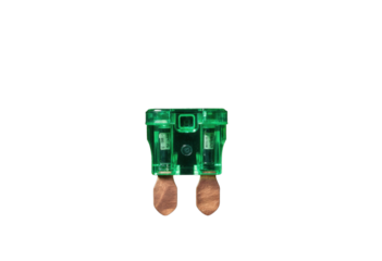Green Automotive Fuse with Transparent Background