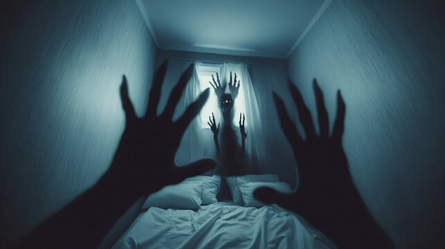 Nightmare Shadow Creature Bedroom Horror