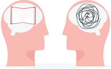 An illustration of two businessmen arguing face to face

