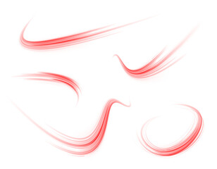 Curved Red Energy Flow, Symbolizing Elegance and Dynamic Acceleration