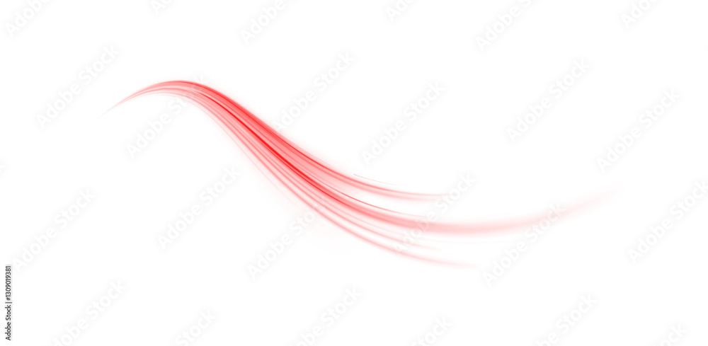 Wall mural bright and soft red stream of light blending into a white background