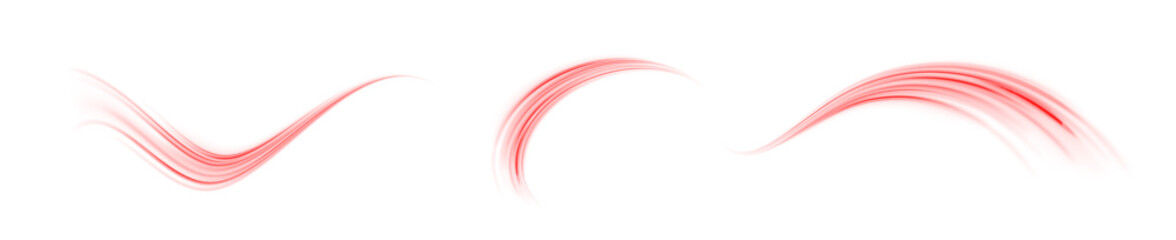 Subtle and Graceful Red Glow Arc Floating with Soft Blurred Edges