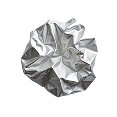 Crumpled Foil Texture Isolated PNG for Metallic Design Effects