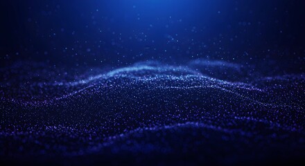 Dark blue and glow particle abstract background