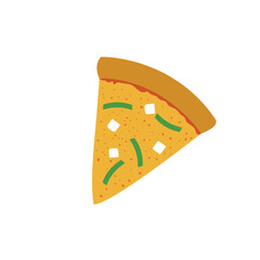 slice of pizza food snack illustration emoji vector