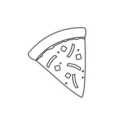slice of pizza food snack illustration emoji vector