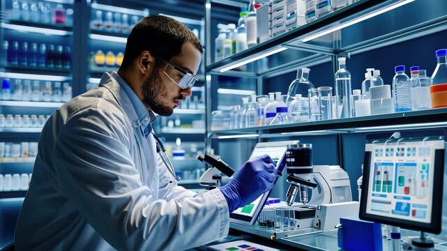 World Hepatitis Day: A researcher focuses on hepatitis cure in a laboratory setting