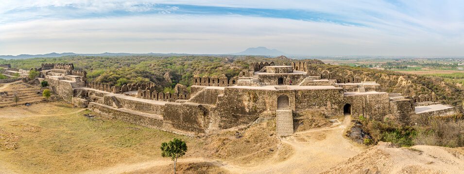 Panoramic view at the Phansi Ghat walls of Rohtas Fort in Pakistan