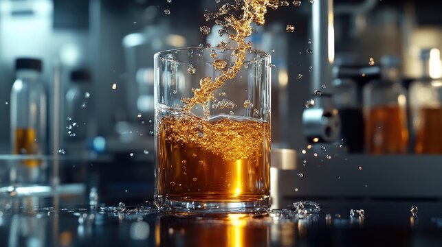 A detailed visualization of acetaldehyde undergoing a chemical reaction in a lab setting