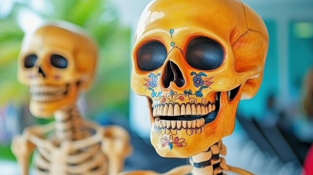 Playa del Carmen, Mexico Large Dia de Los Muertos skeletons