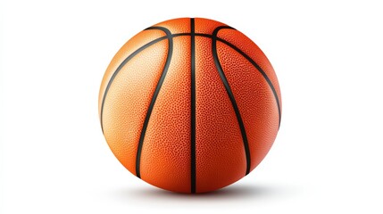 Obraz premium A vibrant orange basketball with detailed texture, perfect for sports-themed projects and dynamic visuals.