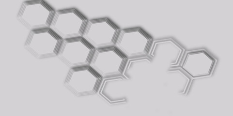 Abstract modern black and white hexagon pattern seamless concept   honeycom  white vector background . use for banner, template, web, wallpaper, vactor illustration
