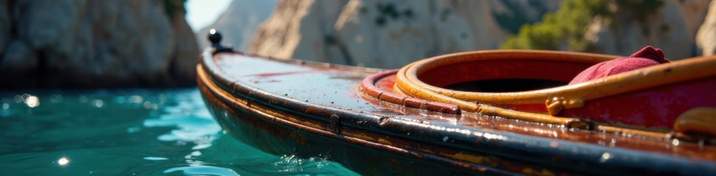 Close-up, forcola's intricate curves, gondola component, oarlock, art