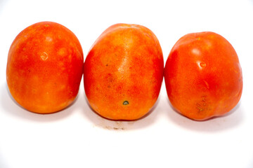 tomatoes on white background
