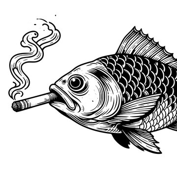fish smoking cigarette Smoking Fish